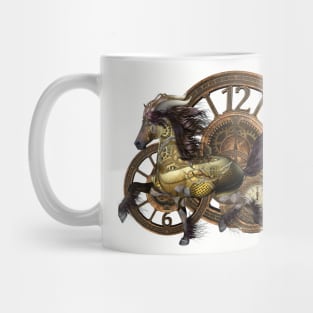 Unique Steampunk horse clocks and gears Mug